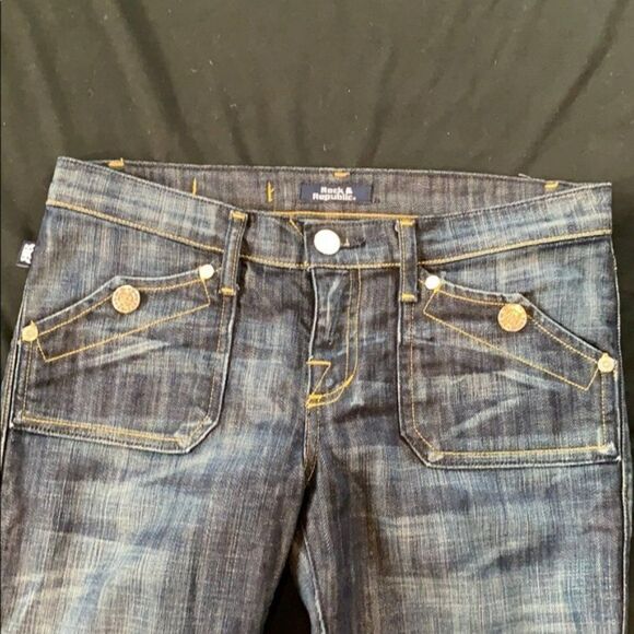 Vintage Rock and Republic Jeans style Kurt Denim Jeans size 28 Like new low rise - Picture 6 of 7
